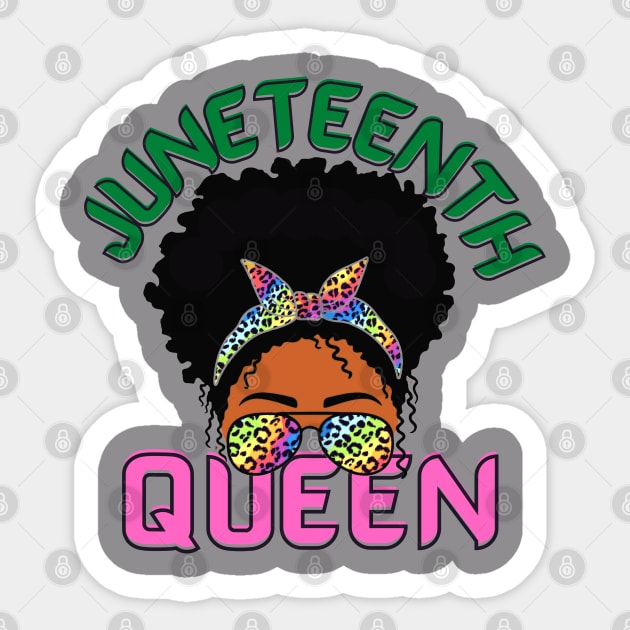 Juneteenth Queen African-American Freedom Design Sticker by PinkSugarPop